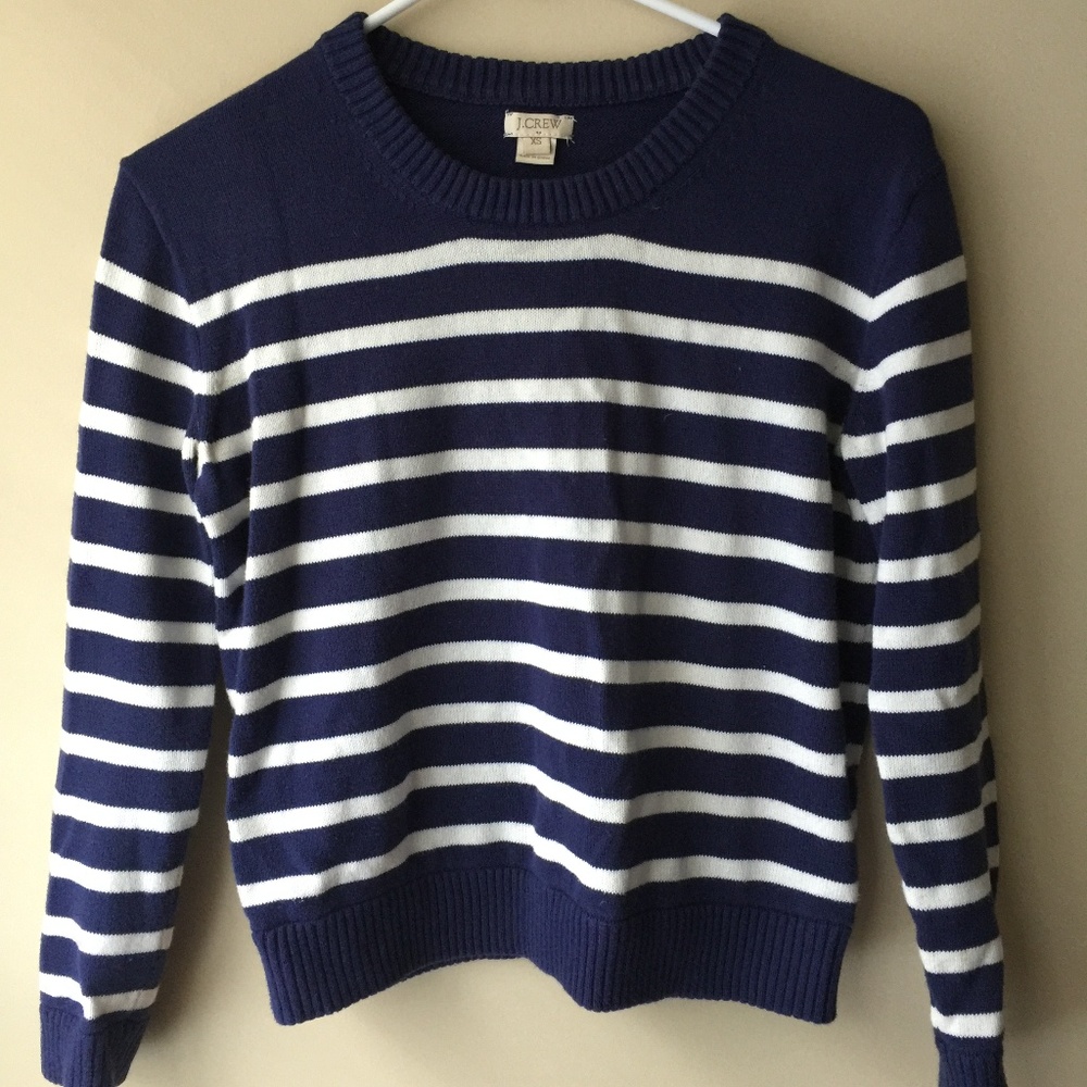 JCREW navy crew neck sweater